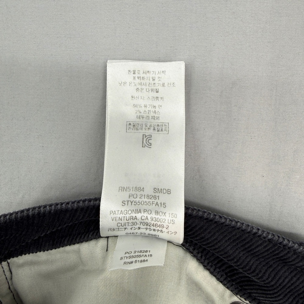 Patagonia Womens Organic Cotton Corduroy Slim Straight Pants Grey Size 30 10 - Picture 8 of 10